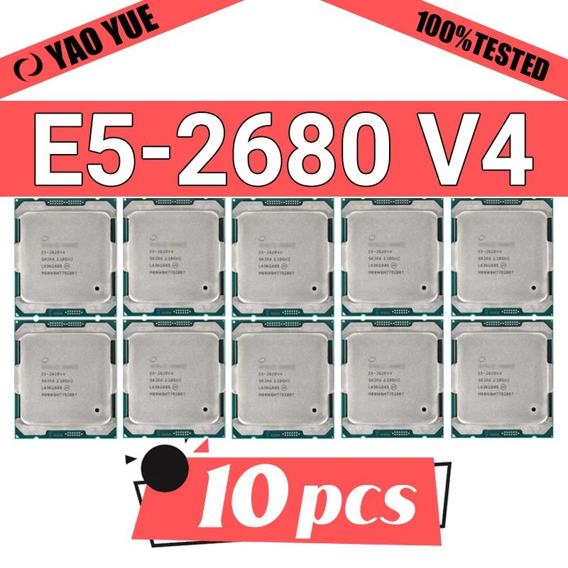 Xeon E5 2680 V4 E5-2680V4 ߰ CPU, LGA 2011-3 μ, 14 ھ 2.40GHZ, 35MB L3 ĳ, 120W SR2N7, 10 